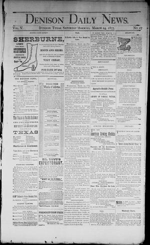 Denison Daily News. (Denison, Tex.), Vol. 5, No. 27, Ed. 1 Saturday, March 24, 1877