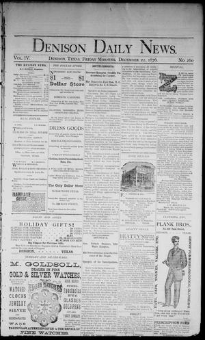 Denison Daily News. (Denison, Tex.), Vol. 4, No. 260, Ed. 1 Friday, December 22, 1876