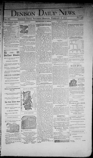 Denison Daily News. (Denison, Tex.), Vol. 4, No. 295, Ed. 1 Saturday, February 3, 1877