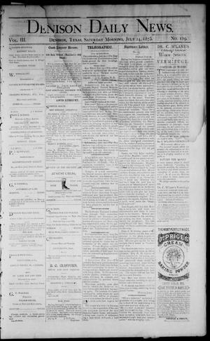 Denison Daily News. (Denison, Tex.), Vol. 3, No. 129, Ed. 1 Saturday, July 24, 1875