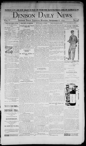 Denison Daily News. (Denison, Tex.), Vol. 5, No. 198, Ed. 1 Thursday, September 27, 1877