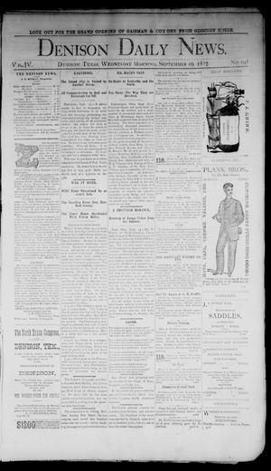 Denison Daily News. (Denison, Tex.), Vol. 4, No. 191, Ed. 1 Wednesday, September 19, 1877