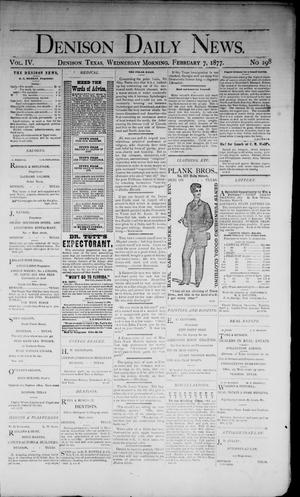 Denison Daily News. (Denison, Tex.), Vol. 4, No. 298, Ed. 1 Wednesday, February 7, 1877