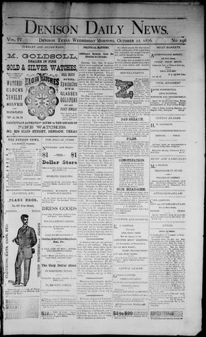 Denison Daily News. (Denison, Tex.), Vol. 4, No. 198, Ed. 1 Wednesday, October 11, 1876