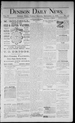 Denison Daily News. (Denison, Tex.), Vol. 4, No. 173, Ed. 1 Tuesday, September 12, 1876
