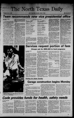 The North Texas Daily (Denton, Tex.), Vol. 68, No. 95, Ed. 1 Thursday, April 4, 1985