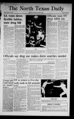 The North Texas Daily (Denton, Tex.), Vol. 72, No. 62, Ed. 1 Friday, January 27, 1989