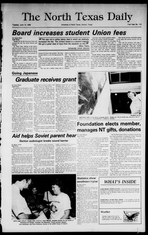The North Texas Daily (Denton, Tex.), Vol. 71, No. 112, Ed. 1 Tuesday, June 14, 1988