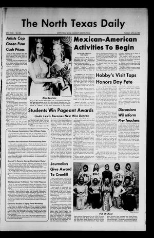 The North Texas Daily (Denton, Tex.), Vol. 57, No. 105, Ed. 1 Tuesday, April 23, 1974