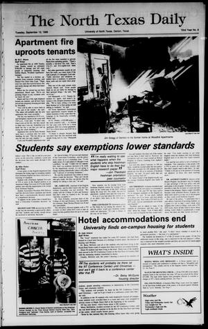 The North Texas Daily (Denton, Tex.), Vol. 72, No. 9, Ed. 1 Tuesday, September 13, 1988