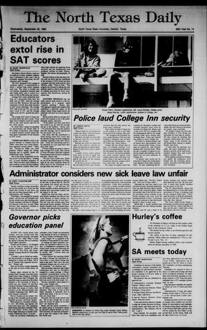 The North Texas Daily (Denton, Tex.), Vol. 69, No. 14, Ed. 1 Wednesday, September 25, 1985