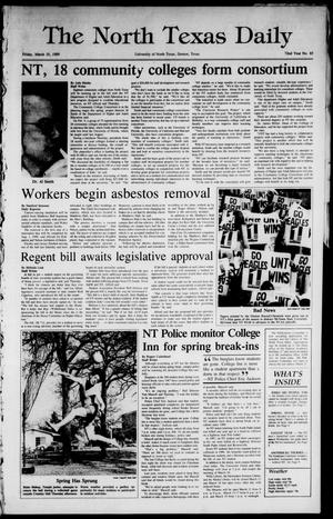 The North Texas Daily (Denton, Tex.), Vol. 72, No. 85, Ed. 1 Friday, March 10, 1989
