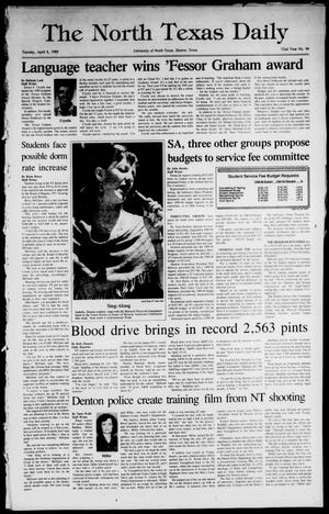 The North Texas Daily (Denton, Tex.), Vol. 72, No. 94, Ed. 1 Tuesday, April 4, 1989