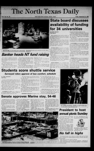 The North Texas Daily (Denton, Tex.), Vol. 67, No. 20, Ed. 1 Friday, September 30, 1983