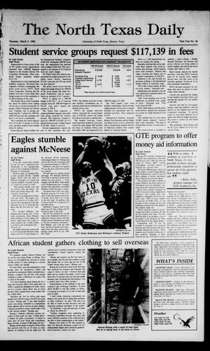 The North Texas Daily (Denton, Tex.), Vol. 72, No. 84, Ed. 1 Thursday, March 9, 1989