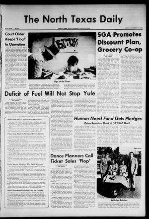 The North Texas Daily (Denton, Tex.), Vol. 57, No. 30, Ed. 1 Friday, November 30, 1973