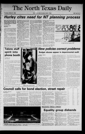 The North Texas Daily (Denton, Tex.), Vol. 66, No. 31, Ed. 1 Thursday, October 21, 1982
