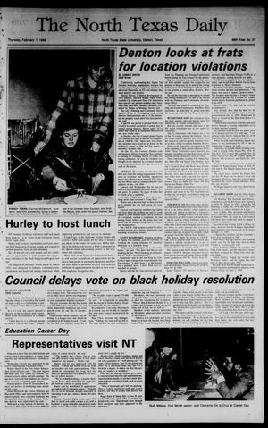 The North Texas Daily (Denton, Tex.), Vol. 68, No. 67, Ed. 1 Thursday, February 7, 1985