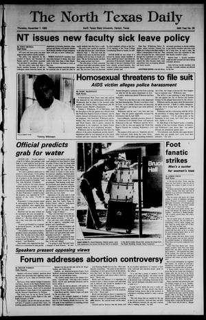 The North Texas Daily (Denton, Tex.), Vol. 69, No. 39, Ed. 1 Thursday, November 7, 1985