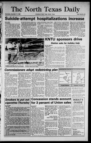 The North Texas Daily (Denton, Tex.), Vol. 72, No. 46, Ed. 1 Wednesday, November 16, 1988