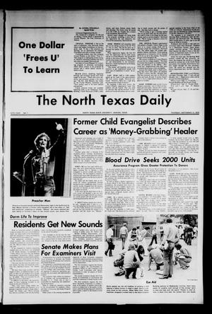 The North Texas Daily (Denton, Tex.), Vol. 57, No. 7, Ed. 1 Thursday, September 13, 1973