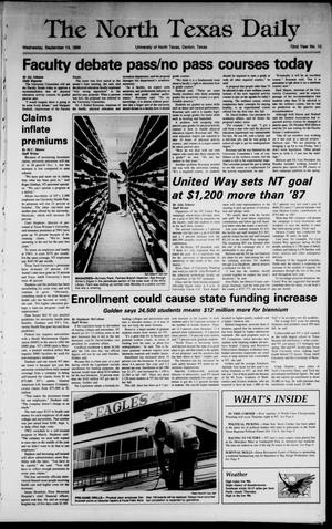 The North Texas Daily (Denton, Tex.), Vol. 72, No. 10, Ed. 1 Wednesday, September 14, 1988