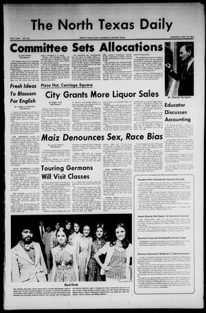The North Texas Daily (Denton, Tex.), Vol. 57, No. 102, Ed. 1 Thursday, April 18, 1974