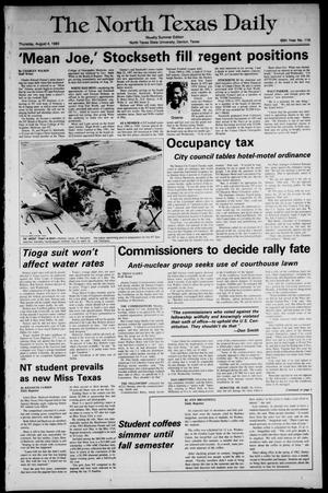 The North Texas Daily (Denton, Tex.), Vol. 66, No. 119, Ed. 1 Thursday, August 4, 1983