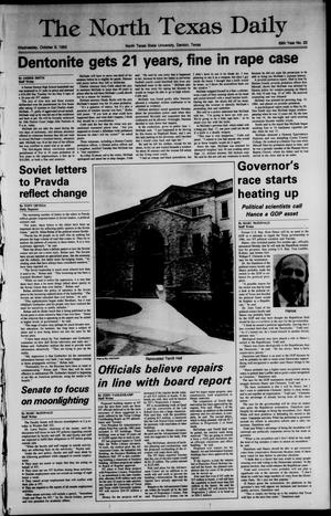 The North Texas Daily (Denton, Tex.), Vol. 69, No. 22, Ed. 1 Wednesday, October 9, 1985