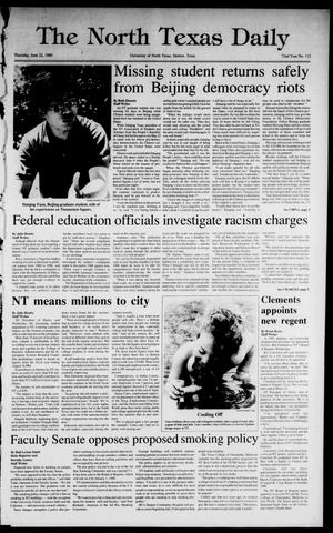 The North Texas Daily (Denton, Tex.), Vol. 72, No. 112, Ed. 1 Thursday, June 22, 1989