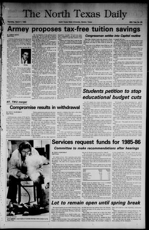 The North Texas Daily (Denton, Tex.), Vol. 68, No. 83, Ed. 1 Thursday, March 7, 1985