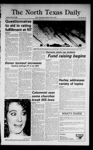 The North Texas Daily (Denton, Tex.), Vol. 71, No. 91, Ed. 1 Tuesday, March 29, 1988