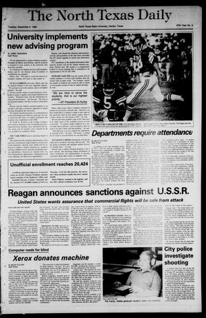 The North Texas Daily (Denton, Tex.), Vol. 67, No. 5, Ed. 1 Tuesday, September 6, 1983