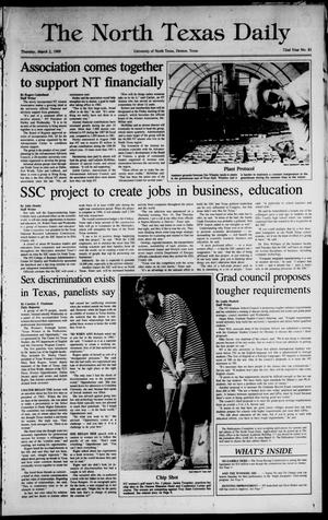 The North Texas Daily (Denton, Tex.), Vol. 72, No. 81, Ed. 1 Thursday, March 2, 1989