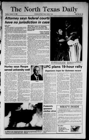 The North Texas Daily (Denton, Tex.), Vol. 72, No. 29, Ed. 1 Tuesday, October 18, 1988