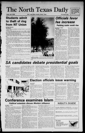 The North Texas Daily (Denton, Tex.), Vol. 71, No. 98, Ed. 1 Friday, April 8, 1988