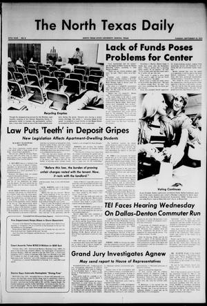 The North Texas Daily (Denton, Tex.), Vol. 57, No. 9, Ed. 1 Tuesday, September 18, 1973