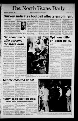 The North Texas Daily (Denton, Tex.), Vol. 66, No. 34, Ed. 1 Wednesday, October 27, 1982