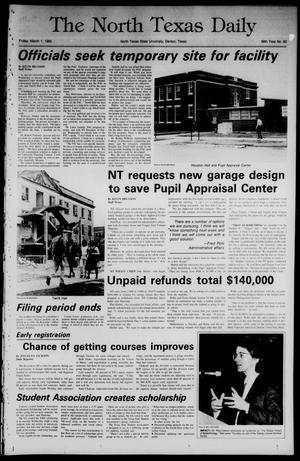 The North Texas Daily (Denton, Tex.), Vol. 68, No. 80, Ed. 1 Friday, March 1, 1985