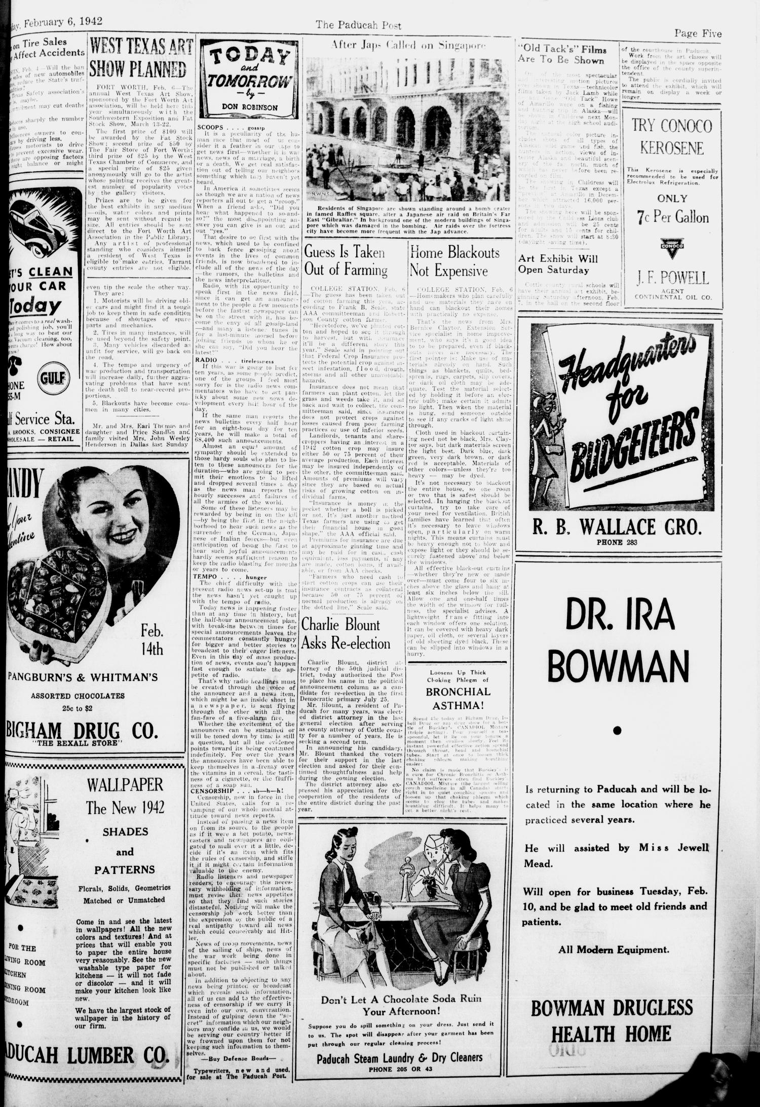 The Paducah Post (Paducah, Tex.), Ed. 1 Friday, February 6, 1942
                                                
                                                    [Sequence #]: 5 of 8
                                                