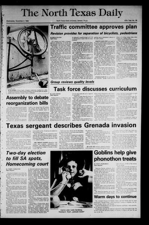 The North Texas Daily (Denton, Tex.), Vol. 67, No. 38, Ed. 1 Wednesday, November 2, 1983