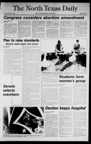 The North Texas Daily (Denton, Tex.), Vol. 66, No. 81, Ed. 1 Thursday, March 3, 1983