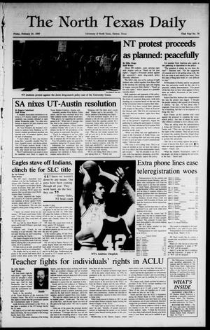 The North Texas Daily (Denton, Tex.), Vol. 72, No. 78, Ed. 1 Friday, February 24, 1989