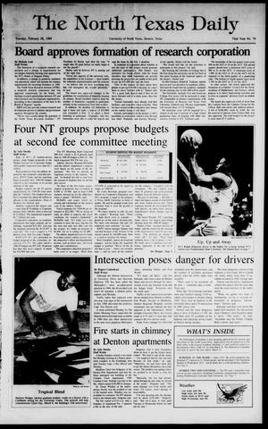 The North Texas Daily (Denton, Tex.), Vol. 72, No. 79, Ed. 1 Tuesday, February 28, 1989