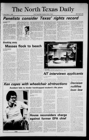The North Texas Daily (Denton, Tex.), Vol. 66, No. 86, Ed. 1 Friday, March 11, 1983