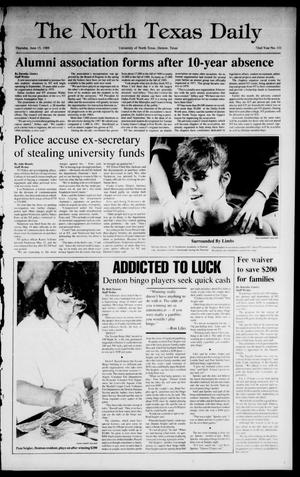 The North Texas Daily (Denton, Tex.), Vol. 72, No. 111, Ed. 1 Thursday, June 15, 1989