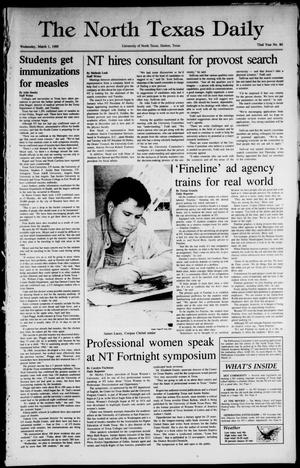 The North Texas Daily (Denton, Tex.), Vol. 72, No. 80, Ed. 1 Wednesday, March 1, 1989
