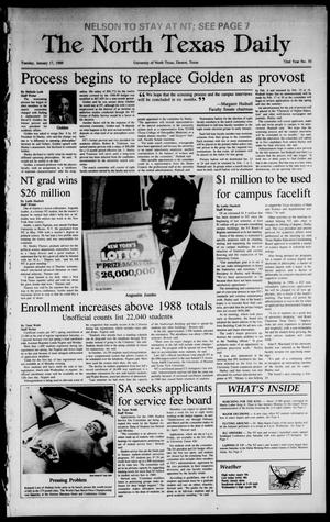 The North Texas Daily (Denton, Tex.), Vol. 72, No. 55, Ed. 1 Tuesday, January 17, 1989