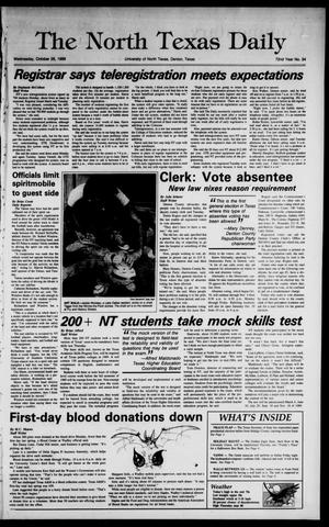 The North Texas Daily (Denton, Tex.), Vol. 72, No. 34, Ed. 1 Wednesday, October 26, 1988