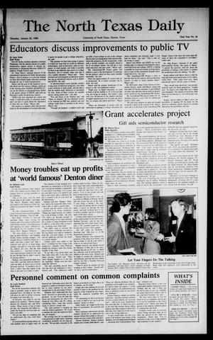 The North Texas Daily (Denton, Tex.), Vol. 72, No. 61, Ed. 1 Thursday, January 26, 1989